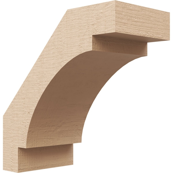 Ekena Millwork 5-inch W x 10-inch D x 10-inch H Merced Rough Cedar Woodgrain TimberThane Knee Brace, Primed BRCUR05X10X10MRCRCPR - main